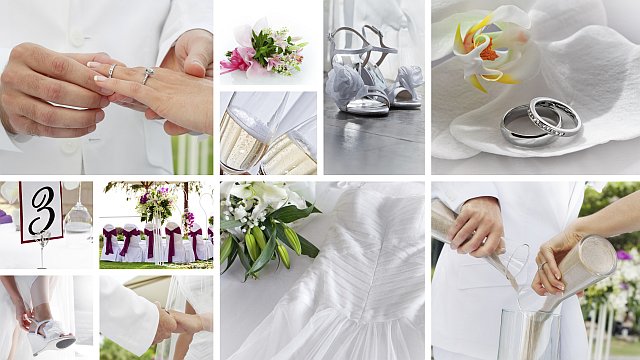 Hochzeitsbilder Collage