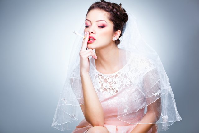 Rauchende Braut
